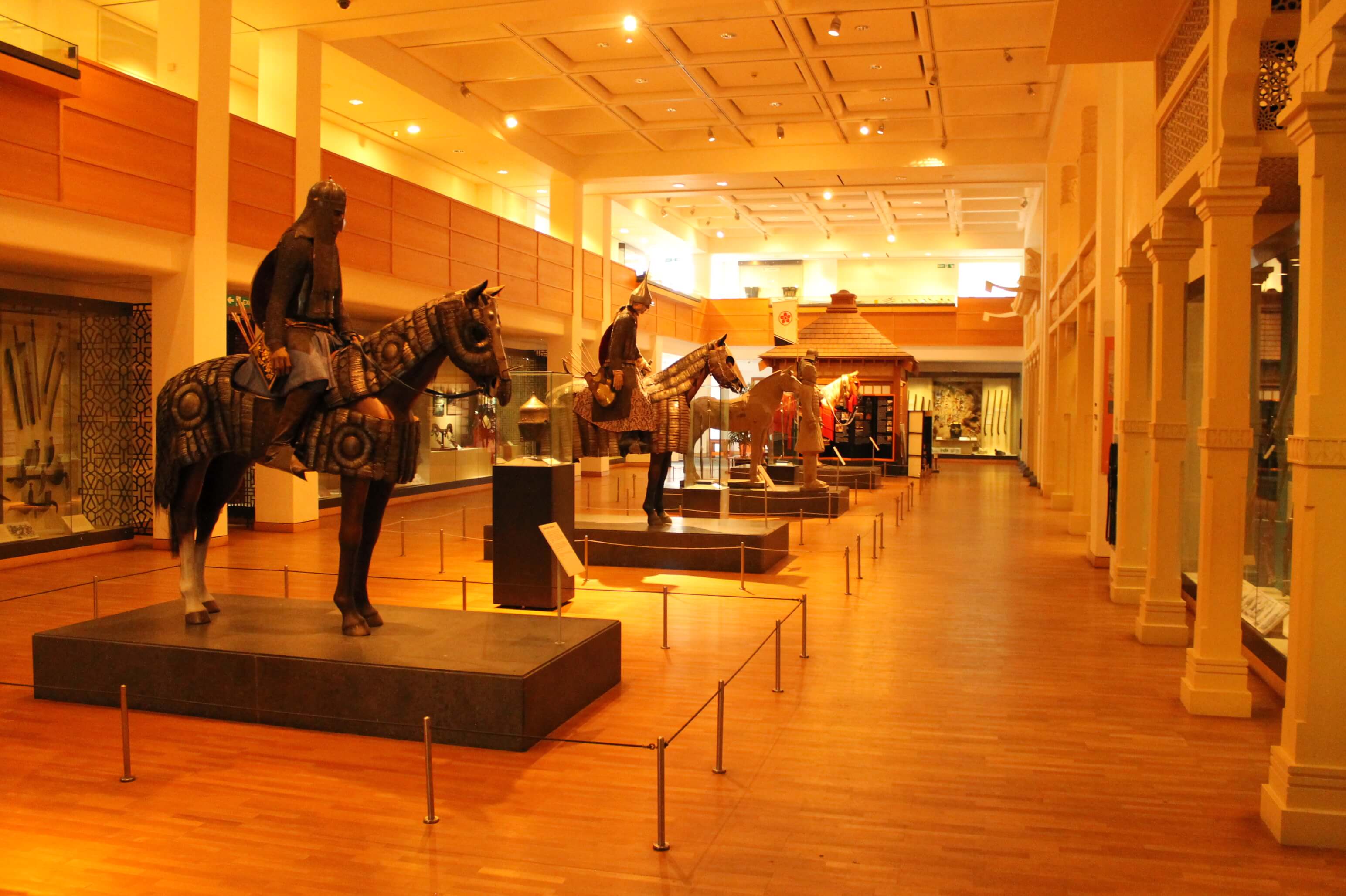statues in the oriental gallery at royal armouries